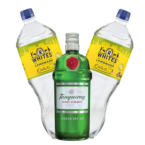 Tanqueray Dry Gin 70cl with R Whites Premium Lemonade Mixer